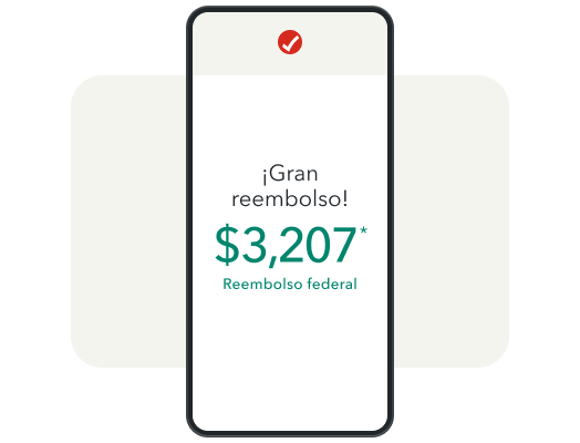Un teléfono muestra un reembolso grande